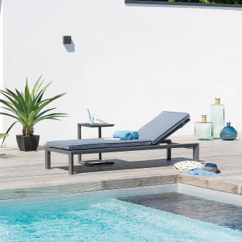 Alumínium nyugágy VANCOUVER (antracit) - BútorWebáruház24 - Bútor vásárlás online olcsón