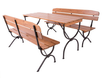 Fa kerti szett NAXOS 1+2 (160 cm) - BútorWebáruház24 - Bútor vásárlás online olcsón