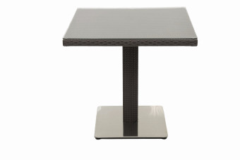 Garden rattan asztal GINA 80x80 cm-es (barna) - BútorWebáruház24 - Bútor vásárlás online olcsón