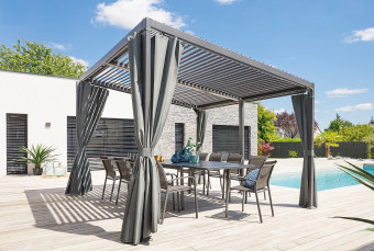 Kerti alumínium pavilon LUXURY 4x3 m (grafit) - BútorWebáruház24 - Bútor vásárlás online olcsón