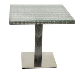 Kerti rattan asztal GINA 80x80 cm (szürke) - BútorWebáruház24 - Bútor vásárlás online olcsón