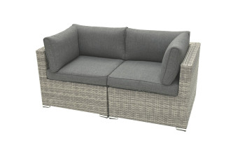 Rattan 2 darabos pad SEVILLE (szürke) - BútorWebáruház24 - Bútor vásárlás online olcsón