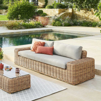Rattan 3 személyes pad MALAGA - BútorWebáruház24 - Bútor vásárlás online olcsón