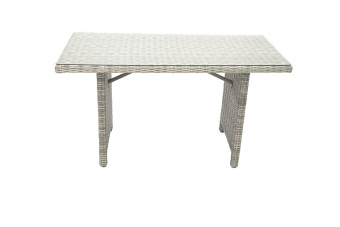 Rattan asztal 140 x 80 cm SEVILLE (szürke) - BútorWebáruház24 - Bútor vásárlás online olcsón