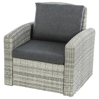 Rattan fotel SANTORINI (szürke) - BútorWebáruház24 - Bútor vásárlás online olcsón