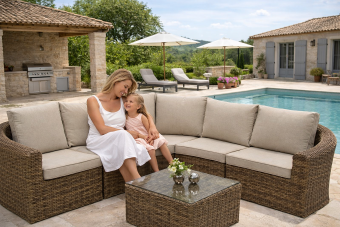 Rattan modul szöglet BORNEO LUXURY (barna) - BútorWebáruház24 - Bútor vásárlás online olcsón