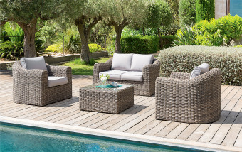 Rattan moduláris készlet BORNEO LUXURY 4 fő részére (barna) - BútorWebáruház24 - Bútor vásárlás online olcsón
