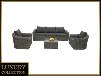Rattan moduláris készlet BORNEO LUXURY 5 fő részére (szürke) - BútorWebáruház24 - Bútor vásárlás online olcsón