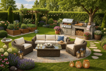 Rattan moduláris készlet BORNEO LUXURY 5 személyes (barna) - BútorWebáruház24 - Bútor vásárlás online olcsón