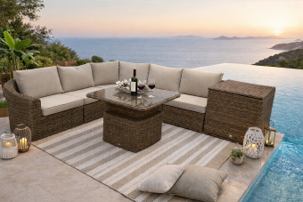 Rattan moduláris készlet BORNEO LUXURY 5 személyes (barna) - BútorWebáruház24 - Bútor vásárlás online olcsón