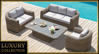 Rattan moduláris készlet BORNEO LUXURY 6 fő részére (barna) - BútorWebáruház24 - Bútor vásárlás online olcsón