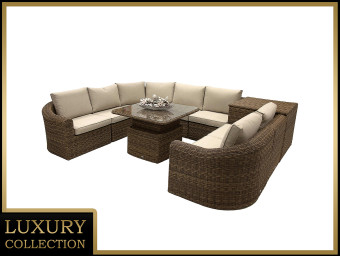Rattan moduláris készlet BORNEO LUXURY 7 személyes (barna) - BútorWebáruház24 - Bútor vásárlás online olcsón