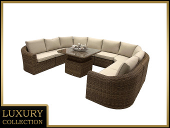 Rattan moduláris készlet BORNEO LUXURY 8 személyes (barna) - BútorWebáruház24 - Bútor vásárlás online olcsón