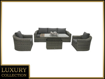 Rattan moduláris szett BORNEO LUXURY 5 személyes (szürke) - BútorWebáruház24 - Bútor vásárlás online olcsón