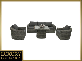 Rattan moduláris szett BORNEO LUXURY 5 személyes (szürke) - BútorWebáruház24 - Bútor vásárlás online olcsón