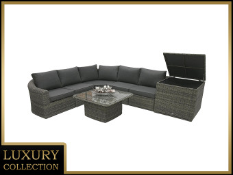 Rattan moduláris szett BORNEO LUXURY 5 személyes (szürke) - BútorWebáruház24 - Bútor vásárlás online olcsón