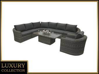 Rattan moduláris szett BORNEO LUXURY 7 személyes (szürke) - BútorWebáruház24 - Bútor vásárlás online olcsón