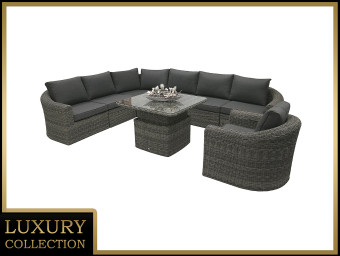 Rattan moduláris szett BORNEO LUXURY 7 személyes (szürke) - BútorWebáruház24 - Bútor vásárlás online olcsón