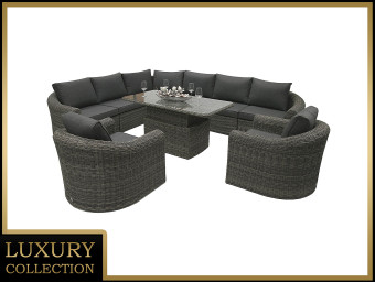 Rattan moduláris szett BORNEO LUXURY 8 személyes (szürke) - BútorWebáruház24 - Bútor vásárlás online olcsón
