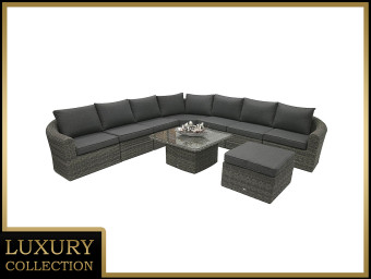 Rattan moduláris szett BORNEO LUXURY 8 személyes (szürke) - BútorWebáruház24 - Bútor vásárlás online olcsón