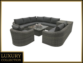 Rattan moduláris szett BORNEO LUXURY 8 személyes (szürke) - BútorWebáruház24 - Bútor vásárlás online olcsón