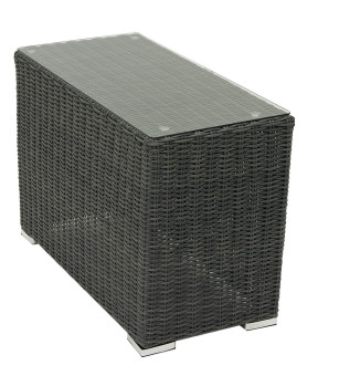 Rattan oldalsó asztal SEVILLE (antracit) - BútorWebáruház24 - Bútor vásárlás online olcsón