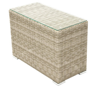 Rattan oldalsó asztal SEVILLE (bézs) - BútorWebáruház24 - Bútor vásárlás online olcsón