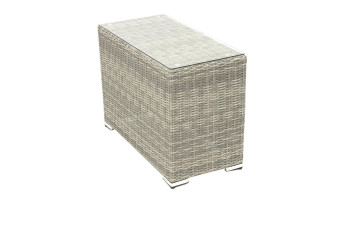 Rattan oldalsó asztal SEVILLE (szürke) - BútorWebáruház24 - Bútor vásárlás online olcsón