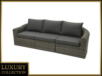 Rattan pad 3 fő részére BORNEO LUXURY (szürke) - BútorWebáruház24 - Bútor vásárlás online olcsón