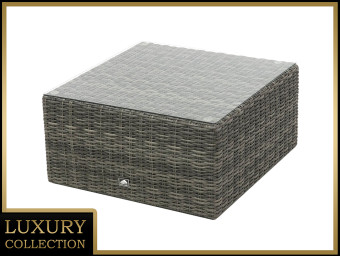 Rattan puff 73 x 73 cm BORNEO LUXURY (szürke) - BútorWebáruház24 - Bútor vásárlás online olcsón