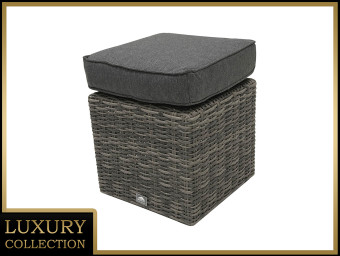 Rattan puff párna 40 x 40 cm BORNEO LUXURY (szürke) - BútorWebáruház24 - Bútor vásárlás online olcsón
