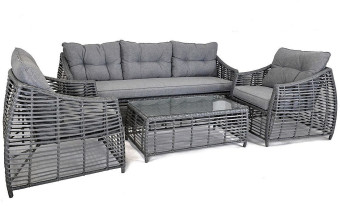 Rattan szerelvény CHARLOTTE (párnák FREE) - BútorWebáruház24 - Bútor vásárlás online olcsón