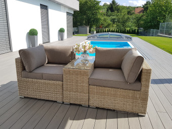 Rattan változó készlet SEVILLA 2 fő részére (bézs) - BútorWebáruház24 - Bútor vásárlás online olcsón