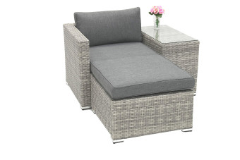 Rattan változó készlet SEVILLA 2in1 (szürke) - BútorWebáruház24 - Bútor vásárlás online olcsón