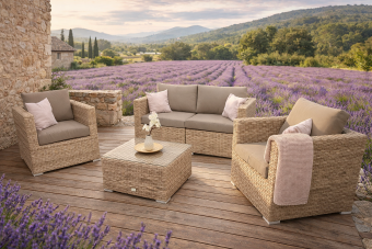 Rattan variálható kanapégarnitúra MALIBU 4 fő részére (cappuccino) - BútorWebáruház24 - Bútor vásárlás online olcsón