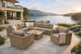 Rattan variálható ülőgarnitúra MALIBU 8 fő részére (bézs-barna) - BútorWebáruház24 - Bútor vásárlás online olcsón