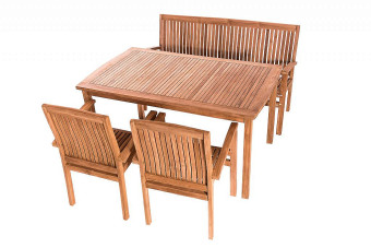 Teak kerti elrendezés HARMONY 1 + 2 + 1 - BútorWebáruház24 - Bútor vásárlás online olcsón