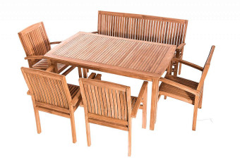 Teak kerti elrendezés HARMONY 1 + 4 + 1 - BútorWebáruház24 - Bútor vásárlás online olcsón