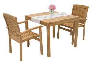 Teak kerti elrendezés HARMONY QUATRO 1+2 - BútorWebáruház24 - Bútor vásárlás online olcsón