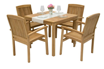 Teak kerti elrendezés HARMONY QUATRO 1+4 - BútorWebáruház24 - Bútor vásárlás online olcsón