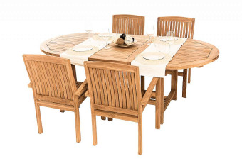Teak kerti elrendezés OREGON 1 + 4 - BútorWebáruház24 - Bútor vásárlás online olcsón