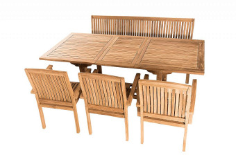 Teak kerti elrendezés TWIN 1 + 3 + 1 - BútorWebáruház24 - Bútor vásárlás online olcsón