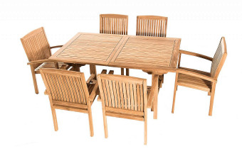 Teak kerti elrendezés TWIN 1 + 6 - BútorWebáruház24 - Bútor vásárlás online olcsón