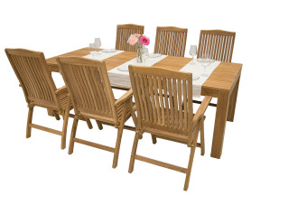 Teak kerti szerelvény 240 MONTE LAGUNA 8x kerti állítható szék LAGUNA - BútorWebáruház24 - Bútor vásárlás online olcsón