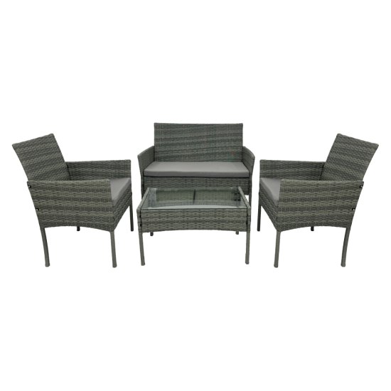 4 részes kerti rattan szett