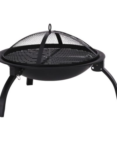 Hordozható tűzrakó grillrácsal