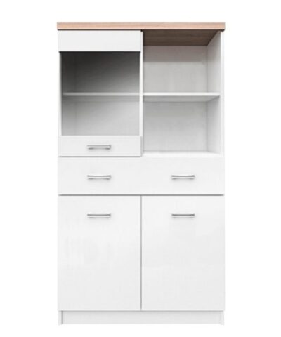 Vitrines szekrény 2D1W1S/80