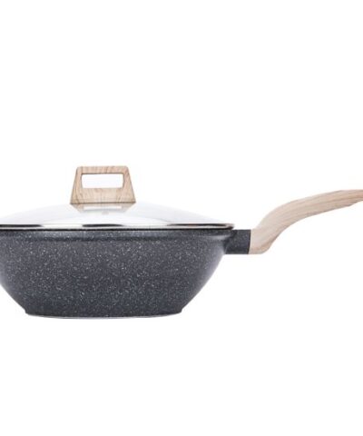 WOK serpenyő fedővel